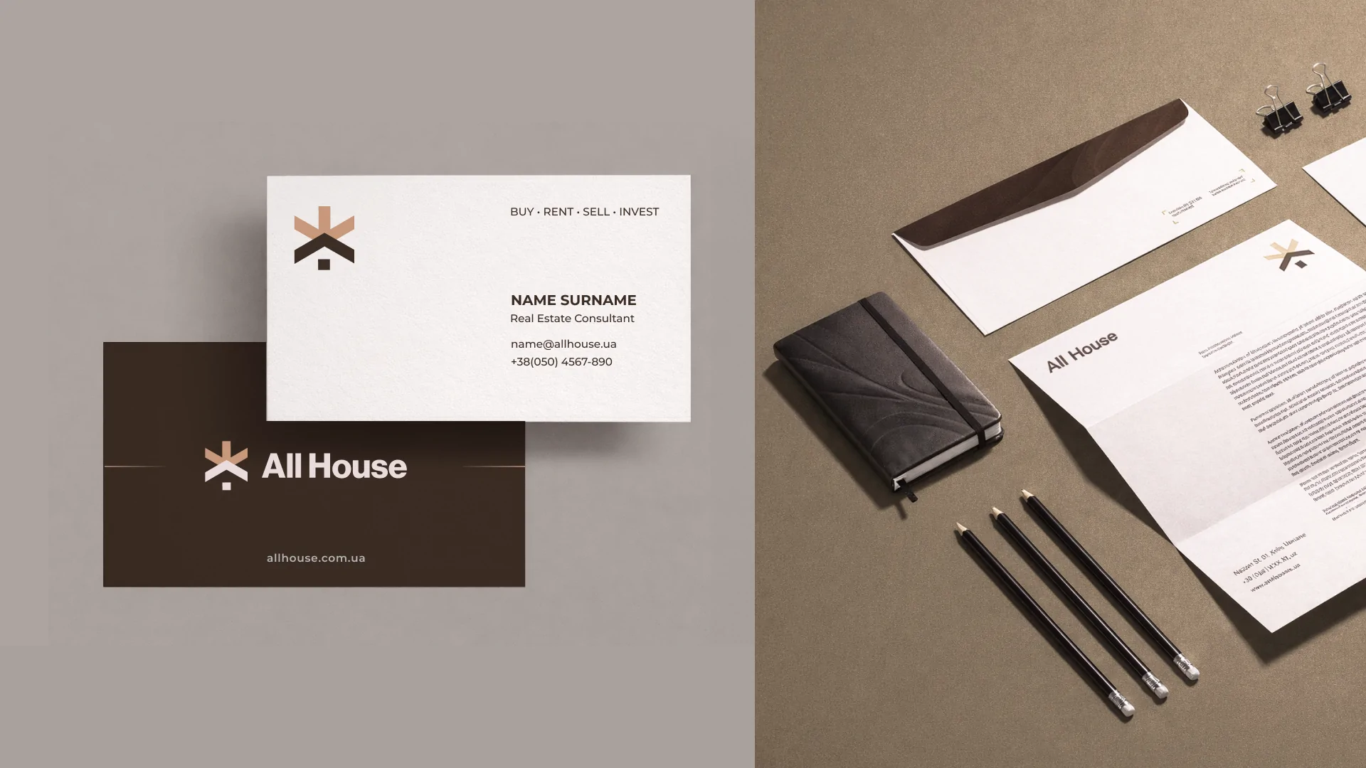 All house brand stationery